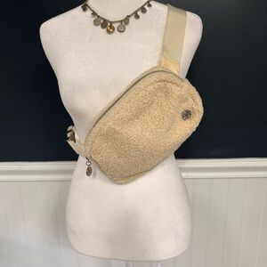 Steve Madden Cream Sherpa Crossbody Bag